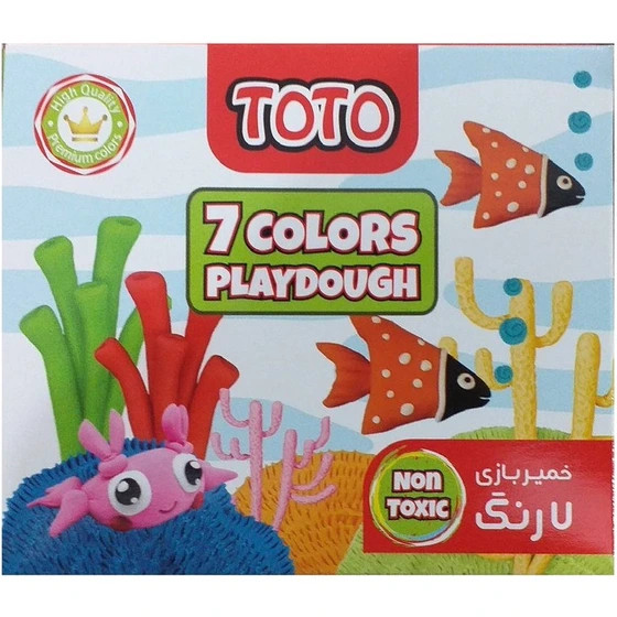 خمیر بازی ۷ رنگ توتو مقوایی